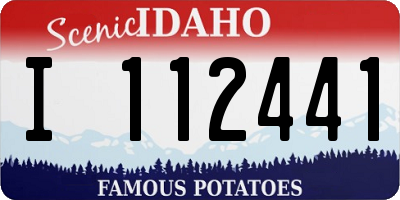 ID license plate I112441