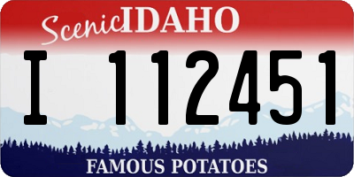 ID license plate I112451
