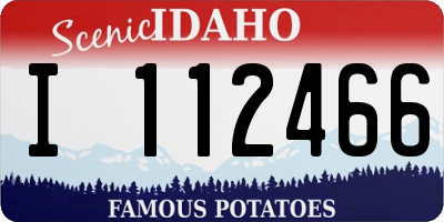 ID license plate I112466