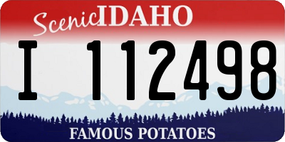 ID license plate I112498