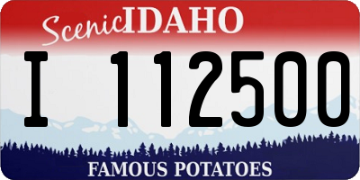 ID license plate I112500