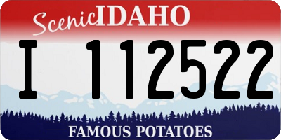 ID license plate I112522