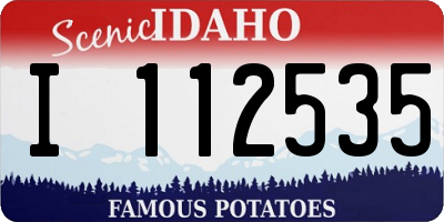 ID license plate I112535
