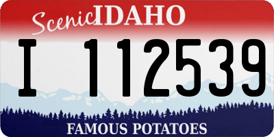 ID license plate I112539
