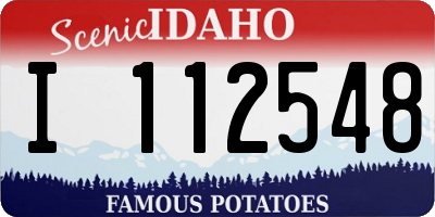 ID license plate I112548