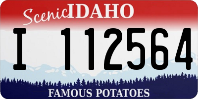 ID license plate I112564