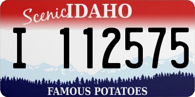 ID license plate I112575