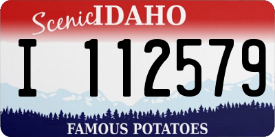 ID license plate I112579