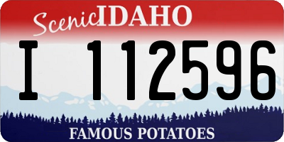 ID license plate I112596