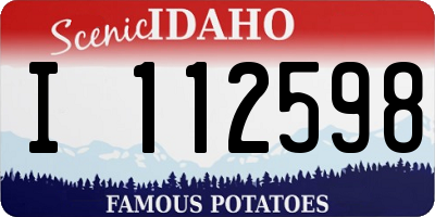 ID license plate I112598