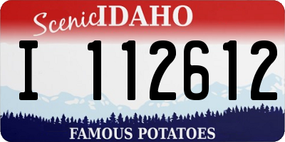ID license plate I112612