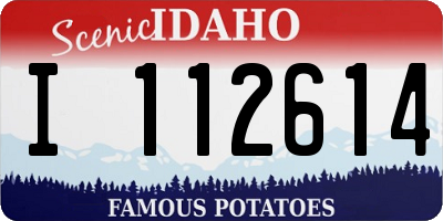 ID license plate I112614