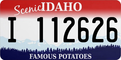 ID license plate I112626