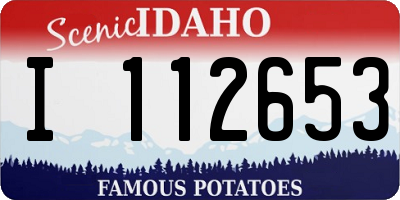 ID license plate I112653