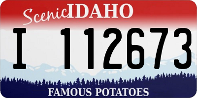 ID license plate I112673