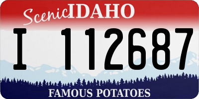 ID license plate I112687