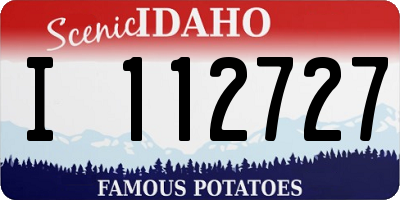 ID license plate I112727