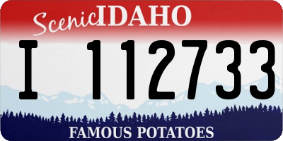 ID license plate I112733