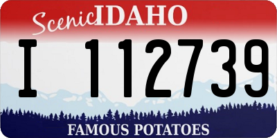 ID license plate I112739