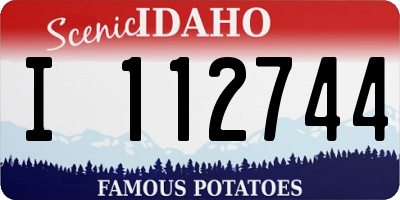 ID license plate I112744