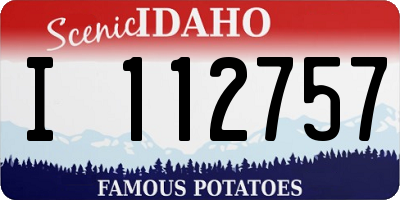 ID license plate I112757
