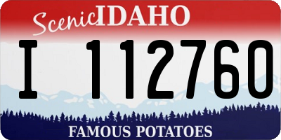 ID license plate I112760