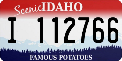ID license plate I112766