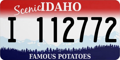 ID license plate I112772