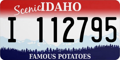 ID license plate I112795