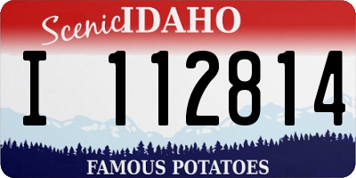 ID license plate I112814