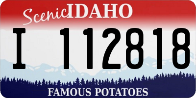 ID license plate I112818
