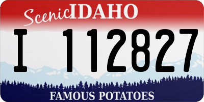 ID license plate I112827