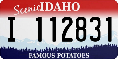 ID license plate I112831