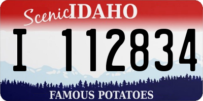 ID license plate I112834