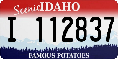 ID license plate I112837