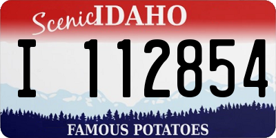 ID license plate I112854