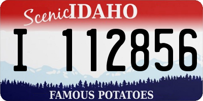 ID license plate I112856