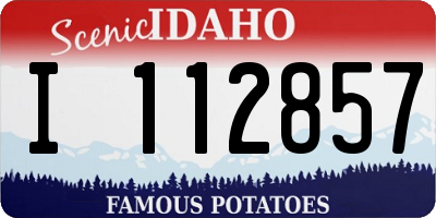 ID license plate I112857