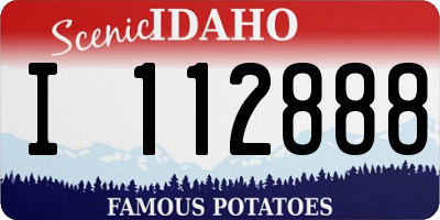 ID license plate I112888