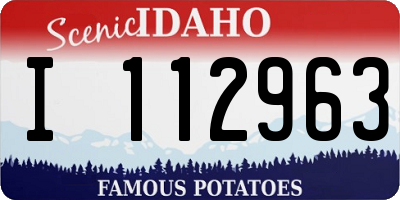 ID license plate I112963