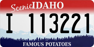 ID license plate I113221