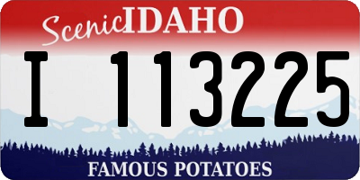 ID license plate I113225