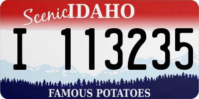 ID license plate I113235