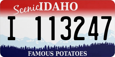 ID license plate I113247