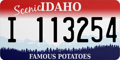 ID license plate I113254