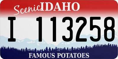 ID license plate I113258