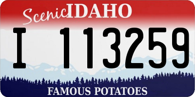 ID license plate I113259