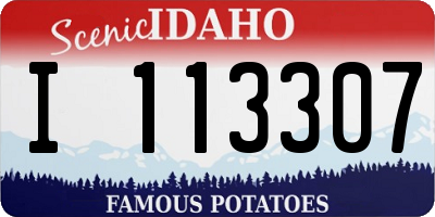 ID license plate I113307