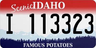 ID license plate I113323
