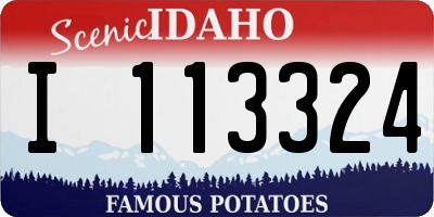 ID license plate I113324